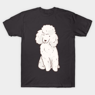 Cartoon poodle dog art T-Shirt